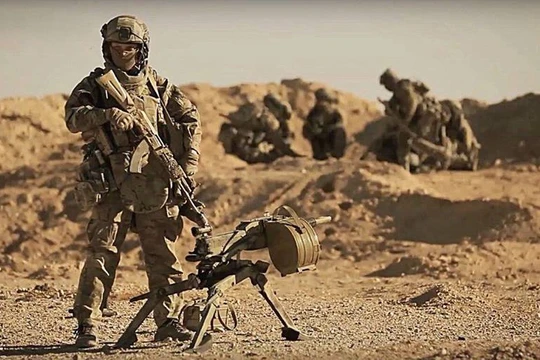 Lực lượng đặc nhiệm Nga chiến đấu trên chiến trường Syria, ảnh minh họa Masdar News