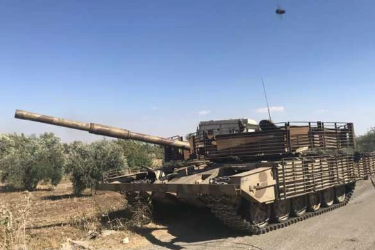 Quân đội Syria tiến công vào thi trấn chiến lược Shajarah thuộc tỉnh Daraa. Ảnh Rusvesna