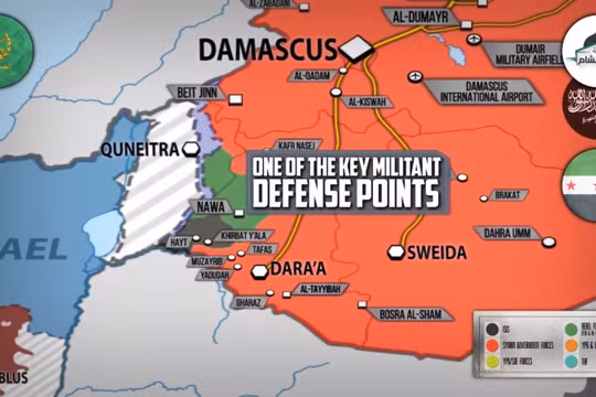 Tình hình chiến sự Daraa - Qunetra, còn một cứ chiểm chiếm lược cuối cùng ở Qunetra. Anhe video