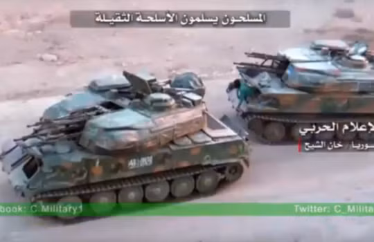 Hai chiếc xe Shika, lực lượng Hồi giáo cực đoan giao trả cho quân đội Syria