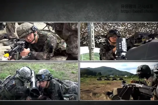 Hình ảnh binh sĩ Hàn Quốc trên màn hình chỉ huy, điều hành tác chiến sở chỉ huy tiền phương. Video: Thế giới quân sự Hàn Quốc.