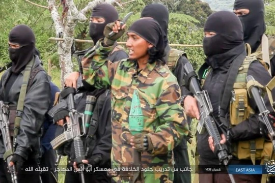 Một nhóm chiến binh IS ở Đông Nam Á, không rõ địa điểm