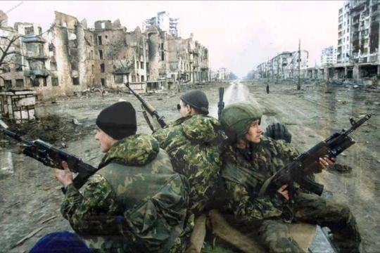 Binh sĩ lực lượng đổ bộ đường không Nga ở Grozny