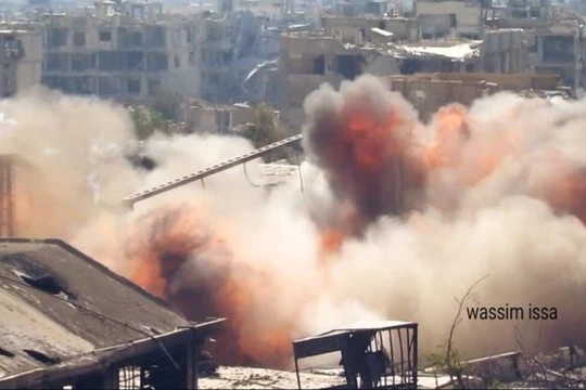 Quân đội Syria làm nổ tung đường hầm bí mật của Fath Al-Sham Front ở Jobar 