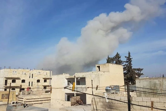 Cuộc không kích trên vùng trởi tình Idlib Syria