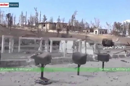 Toàn cảnh Học viện pháo binh Aleppo sau những trận chiến ác liệt