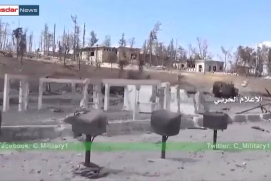 Toàn cảnh Học viện pháo binh Aleppo sau những trận chiến ác liệt