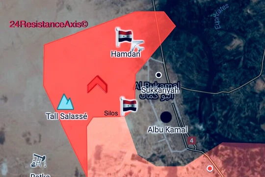 Khu vực quân đội Syria tiến công giair phóng thành phố Albukamal - ảnh South Front