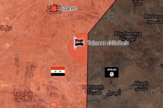 Bản đồ cao điểm chiến lược Tabarat Al-Deibeh do quân đội Syria vừa giải phóng