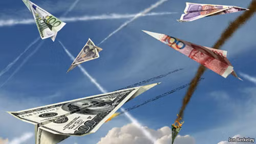 Một cuộc chiến tiền tệ giữa các nước có thể dẫn đến cuộc chiến thương mại. Ảnh: AFP/TTXVN