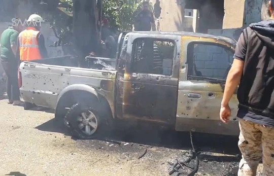 Nhiều xe vận tải của lực lượng Hồi giáo cực đoan ở Idlib bị thiêu hủy