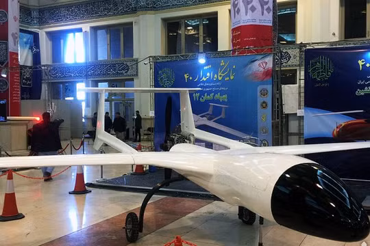 Máy bay không người lái đa nhiệm của Iran. Ảnh: Press TV.