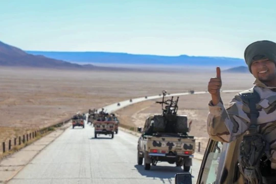 Lực lượng tăng cường quân đội Quốc gia LNA Libya tiến về thủ đô Libya, thành phố Tripoli. Ảnh minh họa South Front