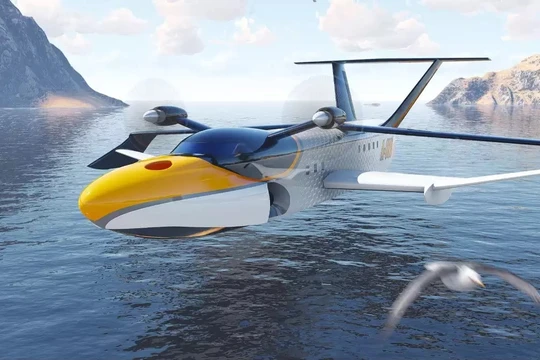 Ekranoplan A-050 Seagull. Ảnh The Driver