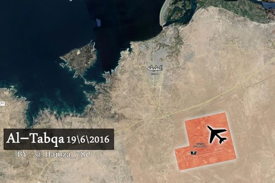 Bản đồ chiến sự sân bay Tabqqa