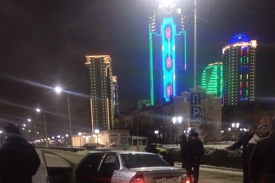 Hiện trường vụ nổ súng ở Grozny, thủ đô nước cộng hòa Chechnya, Nga