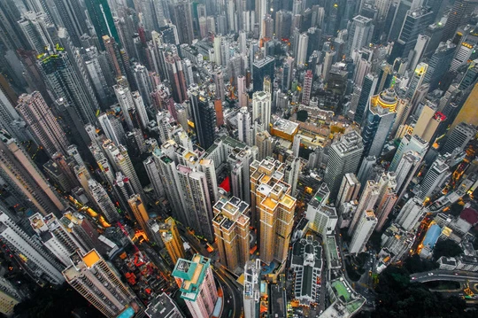 Hong Kong chật kít nhà cao tầng qua góc nhìn Flycam