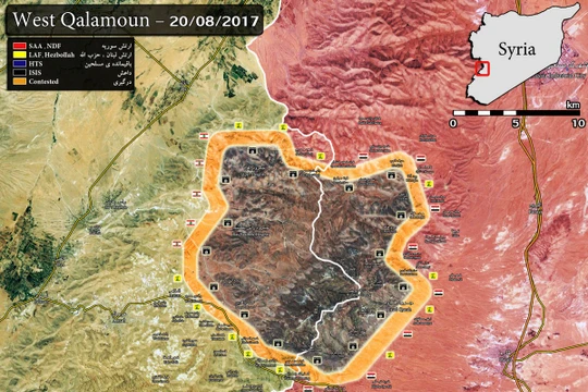 Bản đồ tình hình chiến trường khu vực biên giới Syria - Lebanon - ảnh South Front