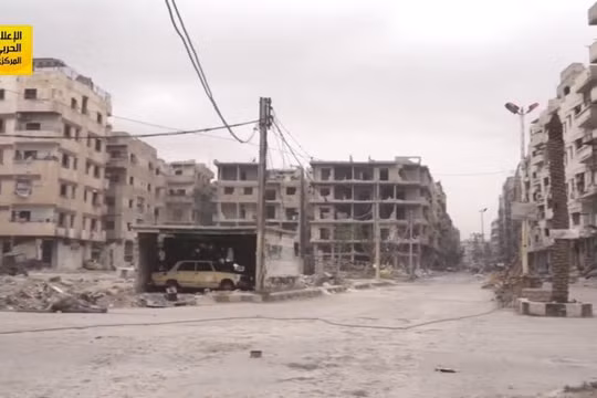 Toàn cảnh các khu phố quận Ayn Tarma hoàn toàn giải phóng - ảnh minh họa video Hezbollah