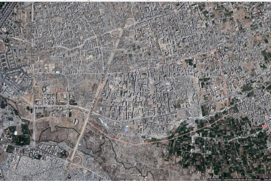 Hầu hết khu vực quận Ayn Tafma bị tàn phá bởi cuộc chiến tranh - ảnh Googlemap
