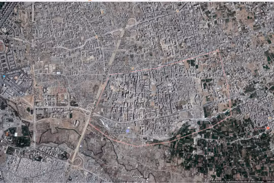 Hầu hết khu vực quận Ayn Tafma bị tàn phá bởi cuộc chiến tranh - ảnh Googlemap