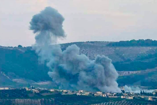 Hiện trường vụ không kích của không quân Thổ Nhĩ Kỳ, đánh vào vị trí của lực lượng NDF Syria