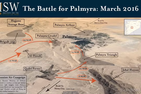 Video + Ảnh: Ác liệt trận chiến giành thành phố cổ Palmyra
