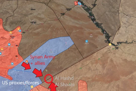 Cuộc tấn công của quân đội Syria, liên két với lực lượng PMU Iraq