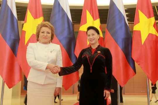  Chủ tịch Quốc hội Nguyễn Thị Kim Ngân và Chủ tịch Hội đồng Liên bang Nga Valentina Ivanovna Matviyenko