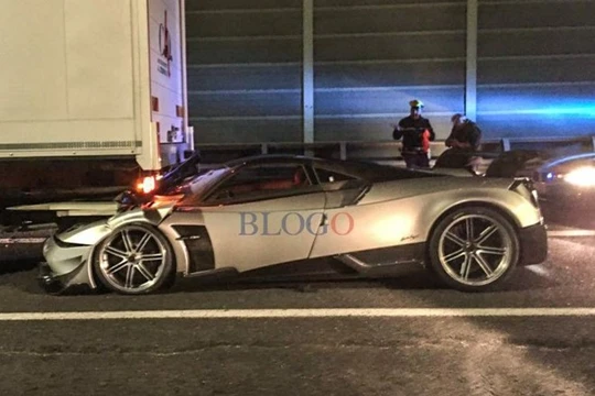 Một trong số 20 chiếc Huayra BC trên toàn cầu đã gặp nạn. Ảnh:Blogo.