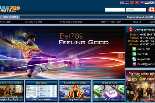 Ảnh chụp màn hình của trang web www.ibet789.com.
