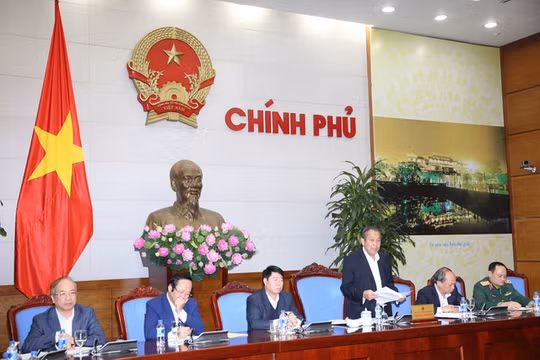 Phó Thủ tướng Trương Hoà Bình chủ trì cuộc họp của Ban Chỉ đạo khắc phục sự cố môi trường biển 4 tỉnh miền Trung (ảnh: VGP).