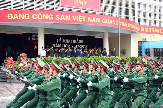 Học viện Kỹ thuật Quân sự đã hoàn thành xây dựng 34 chương trình đào tạo kỹ sư quân sự dài hạn và một số chương trình đào tạo bậc thạc sĩ, tiến sĩ... Ảnh: VGP/Đình Nam 
