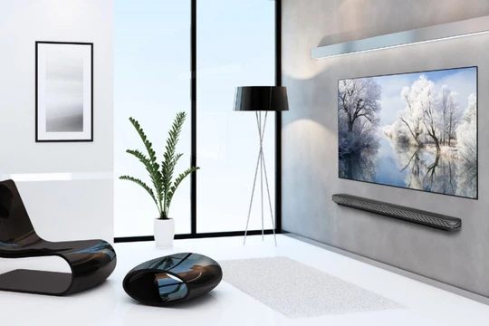 TV OLED siêu mỏng dán tường của LG. 