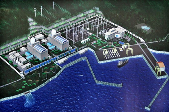 Mô hình nhà máy điện hạt nhân Ninh Thuận.