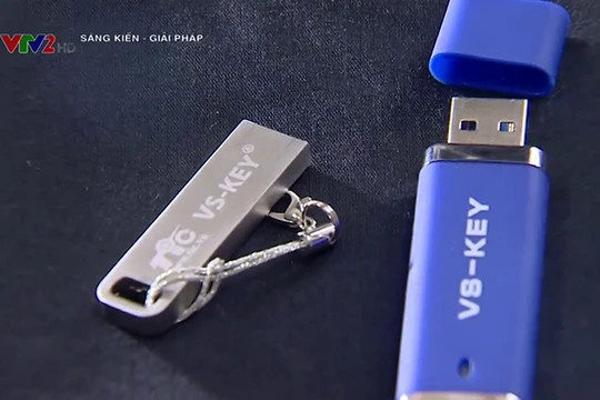 Sản phẩm USB không virus VS-KEY. Ảnh VTV2 