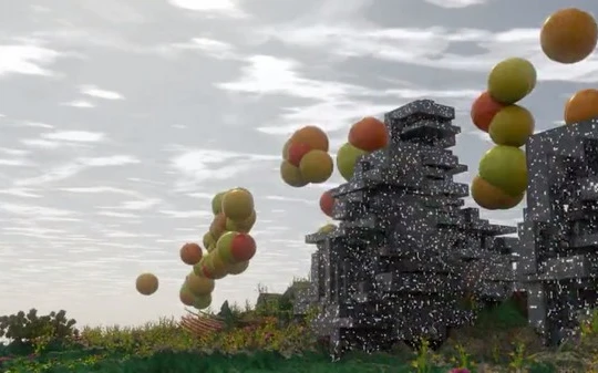 Khung cảnh thiên nhiên bên trong clip ca nhạc được tạo ra bởi thuật toán dựa vào giai điệu của bản nhạc