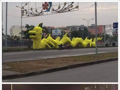 Hình ảnh con rồng trước và sau khi được sửa