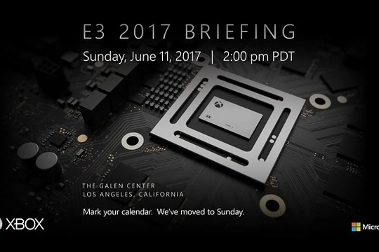 Thư mời họp báo của Microsoft tại E3 2017, diễn ra vào ngày 11/6 tại Los Angeles, bang California (Mỹ).