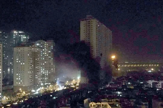 Đám cháy tại chung cư Xa La tháng 10/2015.