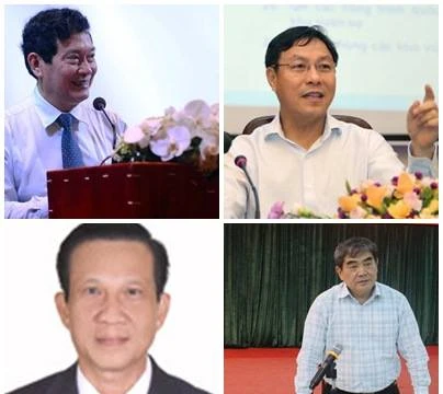 Ông Huỳnh Vĩnh Ái, ông Đặng Huy Đông, ông Thạch Dư, ông Hà Hùng (từ trên xuống, trái sang phải). Nguồn: Lao động