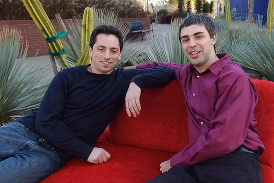 Hai đồng sáng lập Larry Page và Sergey Brin của Google