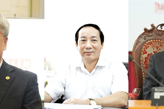 Từ trái qua phải: ông Trần Việt Thanh, ông Nguyễn Hồng Trường, ông Nguyễn Đức Hạnh.