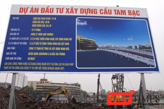 Dự án cầu Tam Bạc với bê tông vĩnh viễn chỉ xây dựng trong thời gian kỷ lục 47 ngày.