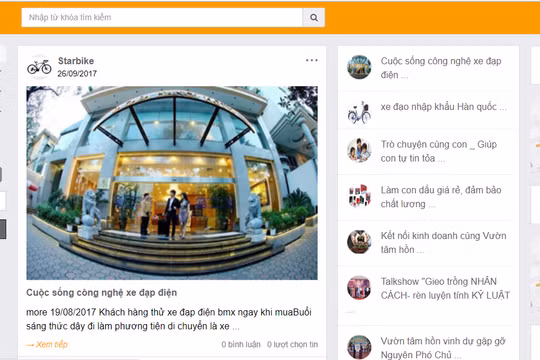 Giao diện của mạng xã hội Azibai. Ảnh chụp màn hình: Ánh Dương