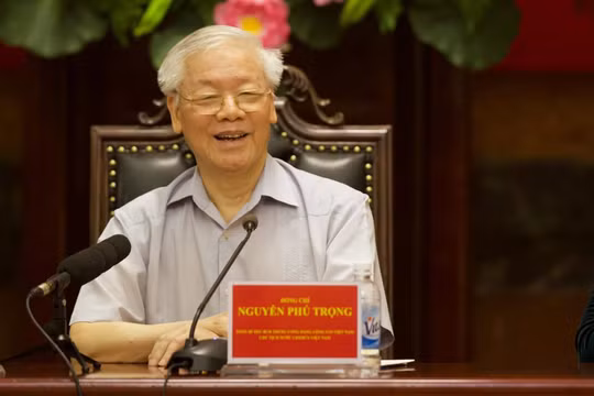 Tổng Bí thư, Chủ tịch nước Nguyễn Phú Trọng phát biểu tại buổi gặp mặt.