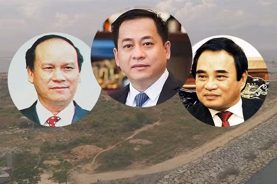 Việc bán nhà đất công sản, chủ yếu cho "Vũ nhôm" (giữa) sai luật có sự tiếp tay của cá nhân lãnh đạo TP Đà Nẵng lúc bây giờ có ông Trần Văn Minh (trái), Văn Hữu Chiến (phải).