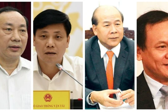 Các ông: Nguyễn Hồng Trường, Nguyễn Ngọc Đông, Nguyễn Văn Công, Nguyễn Nhật (từ trái qua).