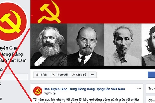 Trang Facebook mạo danh Ban Tuyên giáo Trung ương vừa bị xóa