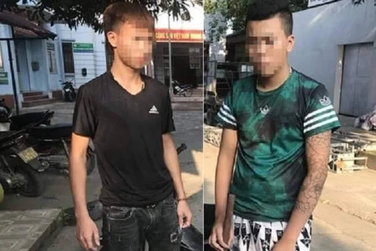 Thái Bình D. và Đoàn Trung A. khi bị bắt.